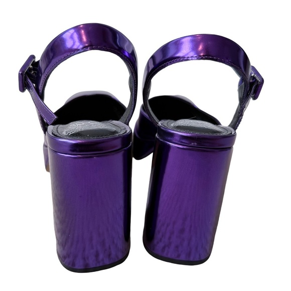 VINCE CAMUTO Martich Party Purple Ankle Strap Platform Pump Block Chunky Heels 6 - Picture 7 of 11